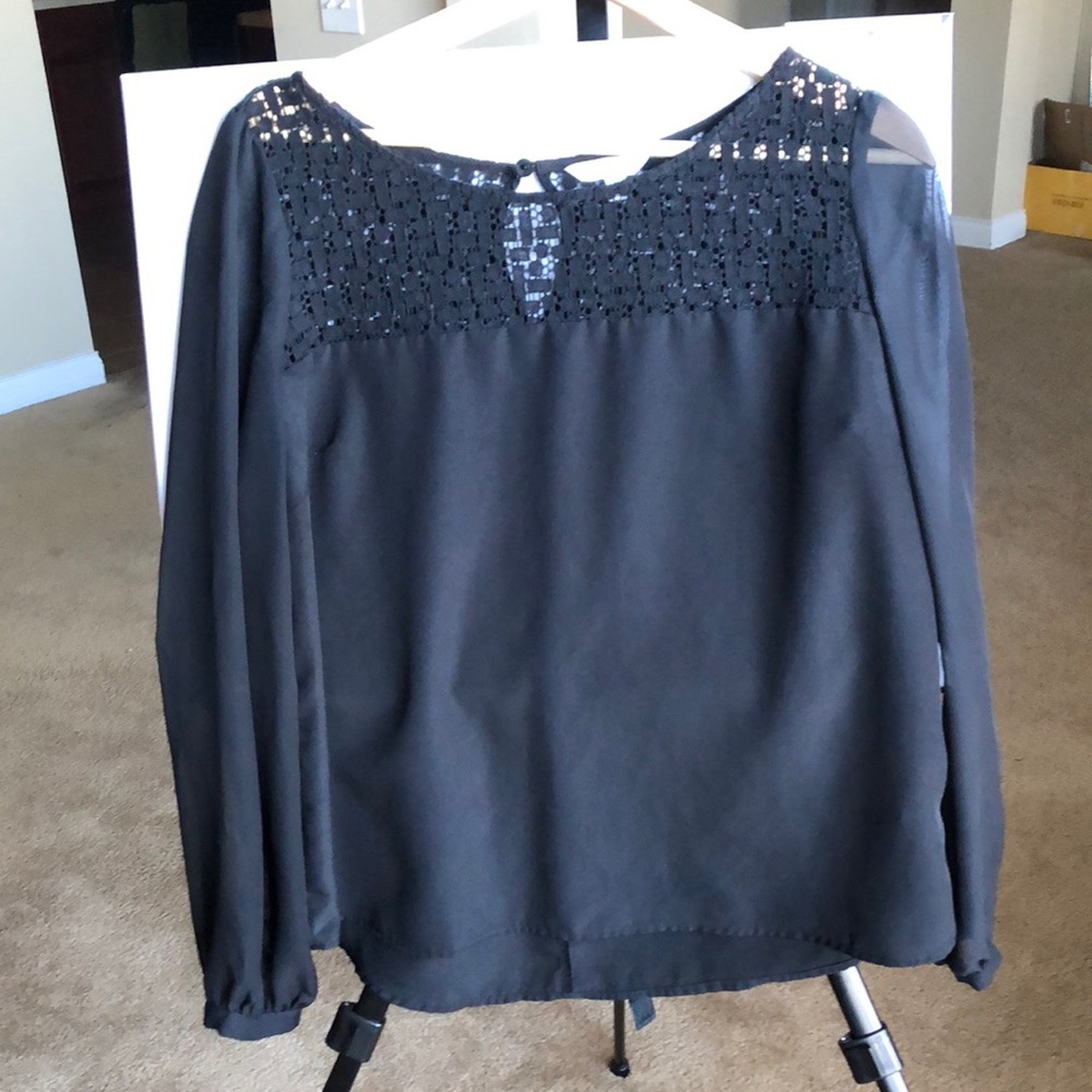 Candies black blouse , large .